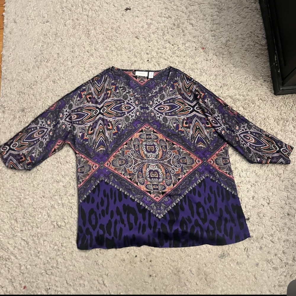 CHICOS paisley top